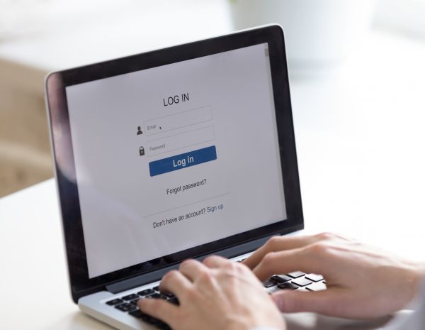Access window. Enter login and password. Cyber protection.